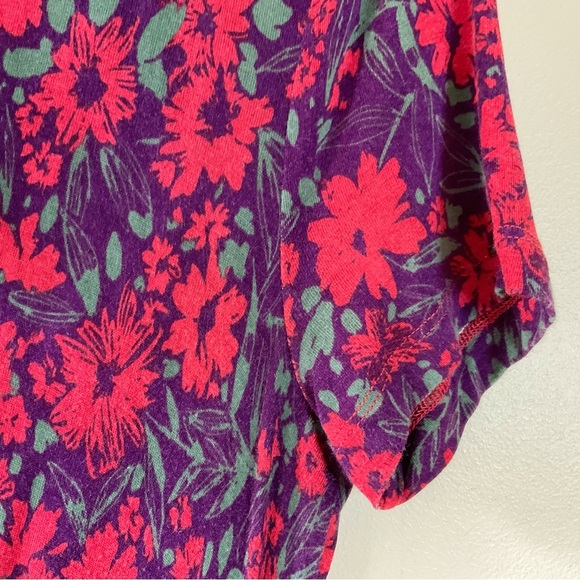 ModCloth Floral Print Midi Dress In Purple and Red Size M - Picture 5 of 8